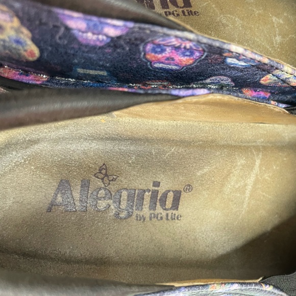 Alegria Skull Print Shoes Clogs Size 39 - Picture 10 of 13